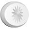 Ekena Millwork Standard Dalton Flower Rosette With Beveled Edge, 5"W x 3 1/4"H x 1/2"P ROSP050X033X050DAL10 - alternate 1